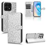 For Honor X8a Honeycomb Dot Texture Leather Phone Case(Silver)