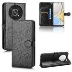 For Honor X9 Honeycomb Dot Texture Leather Phone Case(Black)
