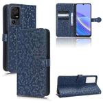 For TCL 40 SE Honeycomb Dot Texture Leather Phone Case(Blue)