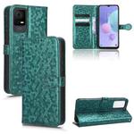 For TCL 405 / TCL 406 T506D Honeycomb Dot Texture Leather Phone Case(Green)