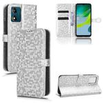 For Motorola Moto E13 4G Honeycomb Dot Texture Leather Phone Case(Silver)