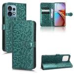 For Motorola Moto X40 Pro Honeycomb Dot Texture Leather Phone Case(Green)