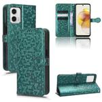For Motorola Moto G73 5G Honeycomb Dot Texture Leather Phone Case(Green)
