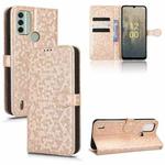 For Nokia C31 Honeycomb Dot Texture Leather Phone Case(Gold)