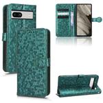 For Google Pixel 7a Honeycomb Dot Texture Leather Phone Case(Green)