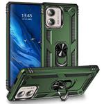 For Motorola Moto Edge+ 2023 Shockproof TPU + PC Phone Case with Holder(Army Green)