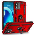For Motorola Moto G 5G 2023 Shockproof TPU + PC Phone Case with Holder(Red)