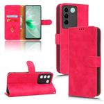 For vivo S16e Skin Feel Magnetic Flip Leather Phone Case(Rose Red)