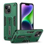 For iPhone 14 Variety Brave Armor Finger Loop Holder Phone Case(Green)