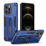 For iPhone 12 Pro Variety Brave Armor Finger Loop Holder Phone Case(Blue)