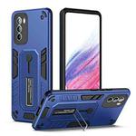 For Motorola Moto G31 EU Version / G41 Variety Brave Armor Finger Loop Holder Phone Case(Blue)