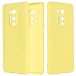 For OnePlus 8 Pro Pure Color Liquid Silicone Shockproof Full Coverage Case(Yellow)