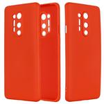 For OnePlus 8 Pro Pure Color Liquid Silicone Shockproof Full Coverage Case(Red)