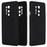 For OnePlus 8 Pro Pure Color Liquid Silicone Shockproof Full Coverage Case(Black)