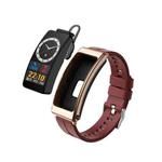 K13 1.14 inch Silicone Band Earphone Detachable Smart Watch Support Bluetooth Call(Red)