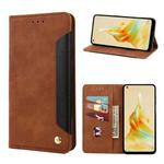 For OPPO Reno8 T 4G Skin Feel Splicing Leather Phone Case(Brown)