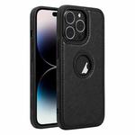 For iPhone 14 Pro Max Leather Texture Stitching Phone Case(Black)