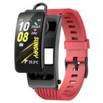 K20 1.14 inch Silicone Band Earphone Detachable Life Waterproof Smart Watch Support Bluetooth Call(Black Red)