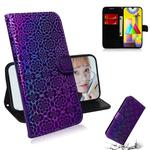For Galaxy M31 Solid Color Colorful Magnetic Buckle Horizontal Flip PU Leather Case with Holder & Card Slots & Wallet & Lanyard(Purple)