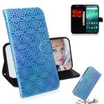 For Nokia 1.3 Solid Color Colorful Magnetic Buckle Horizontal Flip PU Leather Case with Holder & Card Slots & Wallet & Lanyard(Blue)