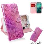 For Nokia 1.3 Solid Color Colorful Magnetic Buckle Horizontal Flip PU Leather Case with Holder & Card Slots & Wallet & Lanyard(Pink)