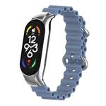For Xiaomi Mi Band 7 Marine Silicone Breathable Watch Band(Lavender Gray)