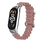 For Xiaomi Mi Band 7 Marine Silicone Breathable Watch Band(Coral Pink)