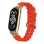 For Xiaomi Mi Band 7 Marine Silicone Breathable Watch Band(Red)