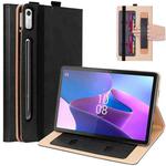 For Lenovo Tab P11 Pro Gen2 11.2 2022 TB132/138 Embossed Front Stand Leather Smart Tablet Case(Black)