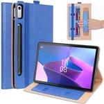 For Lenovo Tab P11 Pro Gen2 11.2 2022 TB132/138 Embossed Front Stand Leather Smart Tablet Case(Blue)