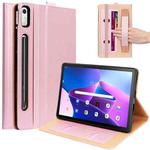 For Lenovo Tab P11 Pro Gen2 11.2 2022 TB132/138 Embossed Front Stand Leather Smart Tablet Case(Rose Gold)