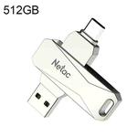 Netac U782C Type-C Dual Interface High-Speed Metal Computer USB Flash Drive, Capacity:512G