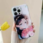 For iPhone 14 Pro Max PC Phone Case(Holding Roses)