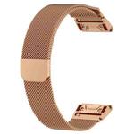 For Garmin Fenix 5S Milanese Watch Band(Rose Gold)