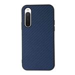 For Sony Xperia 10 V Carbon Fiber Texture PU Phone Case(Blue)