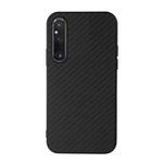 For Sony Xperia 1 V Carbon Fiber Texture PU Phone Case(Black)