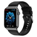 T50 1.85 inch Silicone Band IP67 Waterproof Smart Watch Supports Voice Assistant / Health Monitoring(Black)
