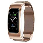 K60 1.08 inch Steel Band Earphone Detachable Life Waterproof Smart Watch Support Bluetooth Call(Rose Gold)