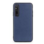 For Sony Xperia 1 V Lambskin Texture Genuine Leather Phone Case(Blue)