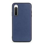 For Sony Xperia 10 V Lambskin Texture Genuine Leather Phone Case(Blue)