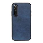 For Sony Xperia 1 V Two-color Calf Texture PU Phone Case(Blue)
