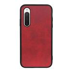 For Sony Xperia 10 V Two-color Calf Texture PU Phone Case(Red)