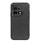 For OnePlus Ace 2 / 11R Accurate Hole Two-color Calf Texture PU Phone Case(Black)