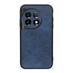 For OnePlus Ace 2 / 11R Accurate Hole Two-color Calf Texture PU Phone Case(Blue)