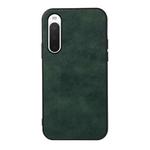 For Sony Xperia 10 V Two-color Litchi Texture PU Phone Case(Green)
