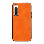 For Sony Xperia 10 V Two-color Litchi Texture PU Phone Case(Orange)