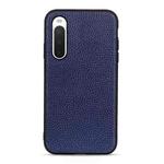 For Sony Xperia 10 V Litchi Texture Genuine Leather Phone Case(Blue)