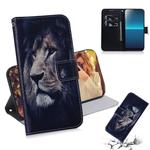 For Sony Xperia L4 Colored Drawing Horizontal Flip Leather Case with Holder & Card Slot & Wallet(Lion)