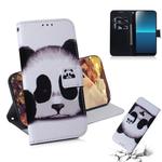 For Sony Xperia L4 Colored Drawing Horizontal Flip Leather Case with Holder & Card Slot & Wallet(Panda)