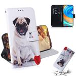 For Xiaomi Redmi Note 9 Pro Colored Drawing Horizontal Flip Leather Case with Holder & Card Slot & Wallet(Pug)